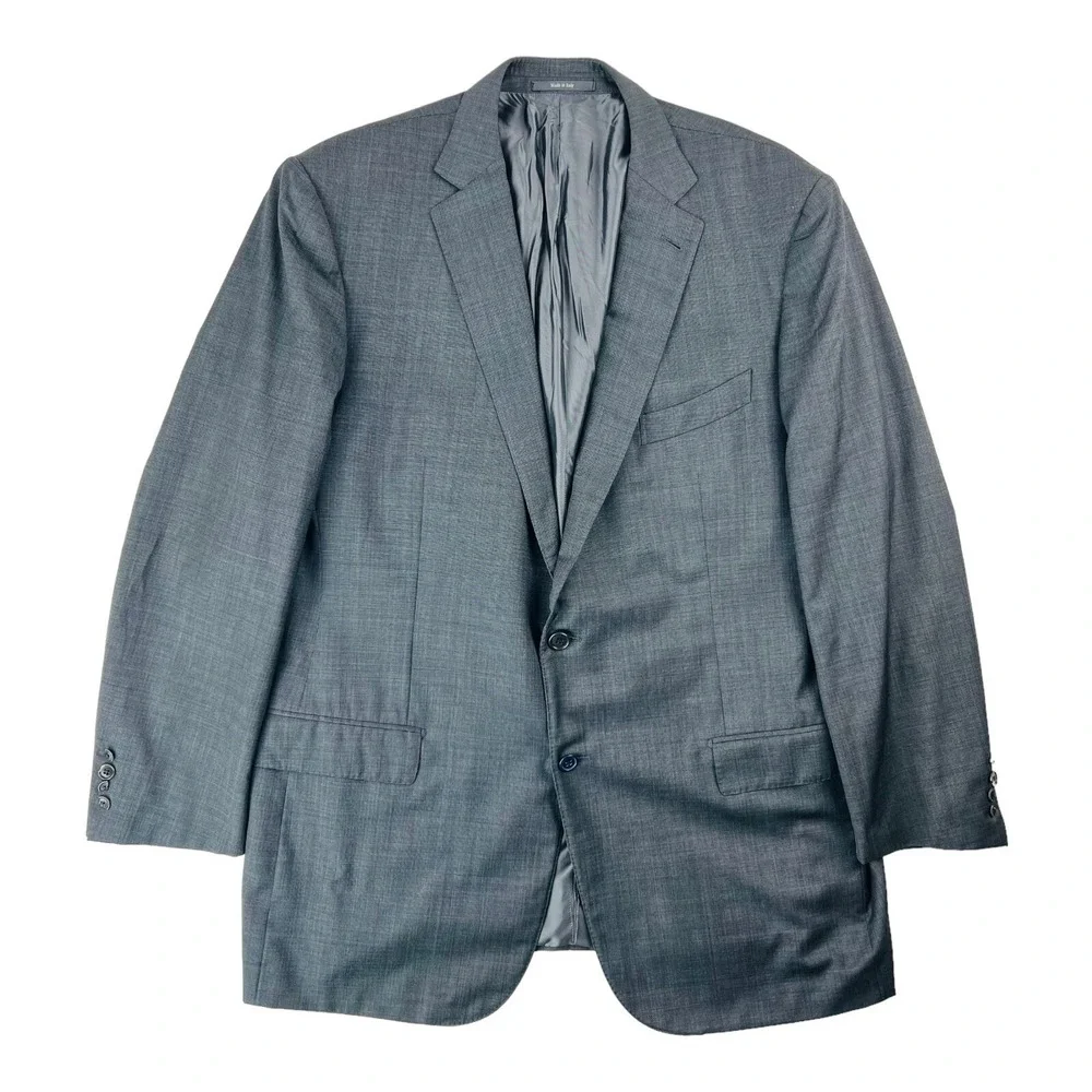Ermenegildo Zegna Black‎ Multiseason 3 Button 2 Vent Wool Blazer Mens Size 48R